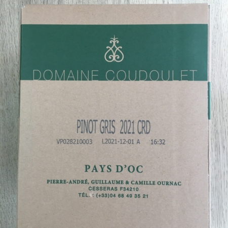 Domaine Coudolet Igp Oc Pinot Gris 2021 kasse med 6x75 cl