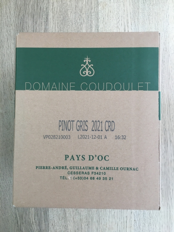 Domaine Coudolet Igp Oc Pinot Gris 2021 kasse med 6x75 cl