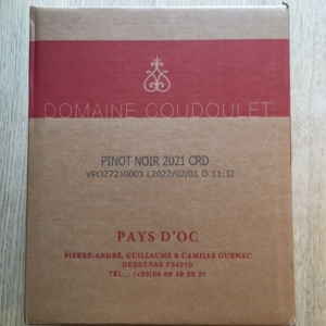Domaine Coudoulet Pinot Noir 2021 CRD Pays D'oc kasse med 6 flasker